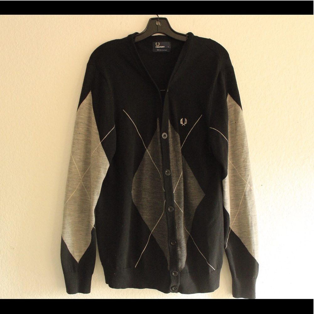 Fred Perry Cardigan Size Large